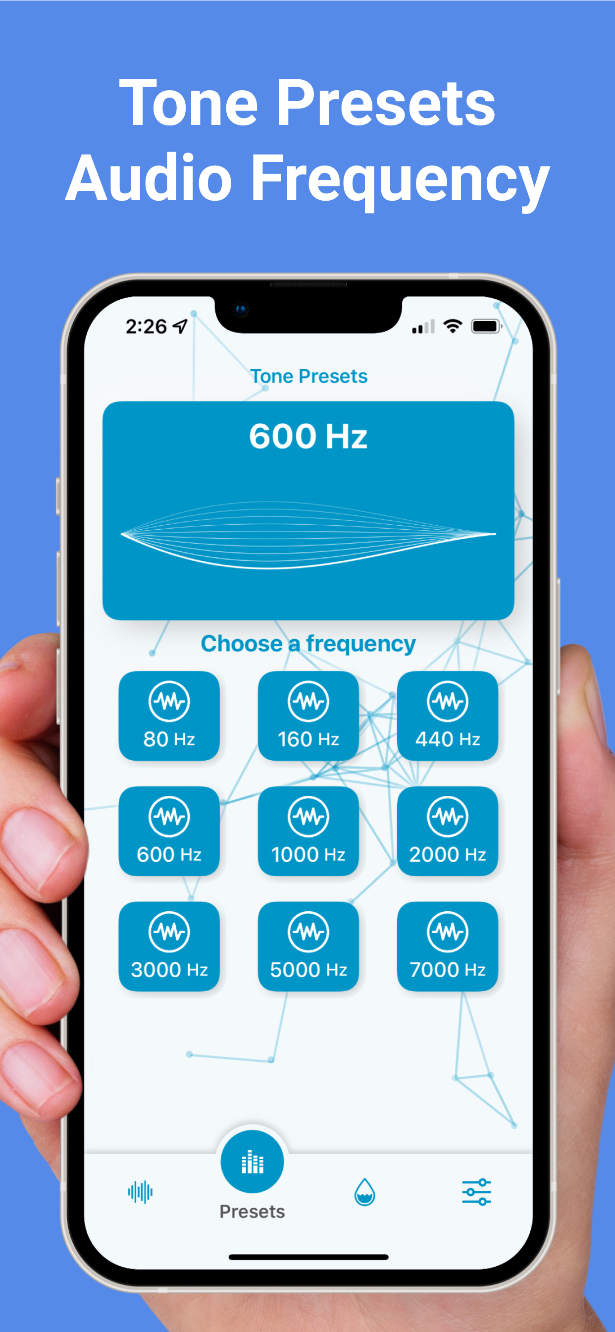 Frequency presets and controls